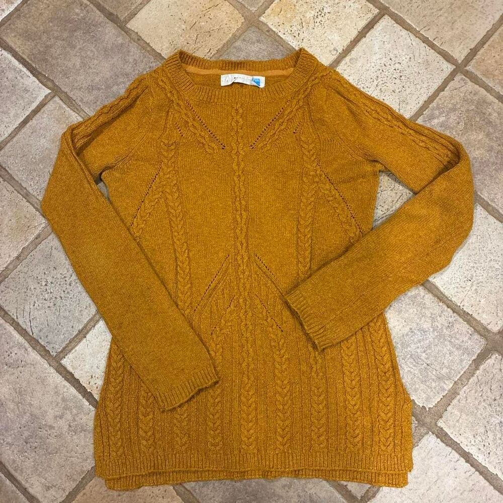 Anthropologie Mustard Yellow Sweater